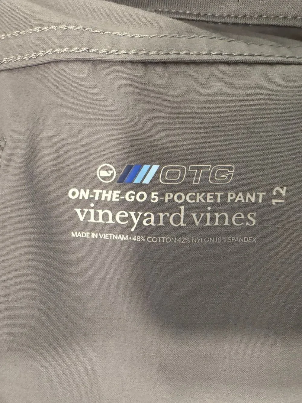 Vineyard Vines ON-THE-GO-5-POCKET PANT GREY YOUTH 12